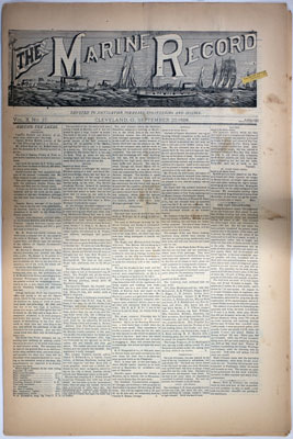 Marine Record (Cleveland, OH), September 20, 1888