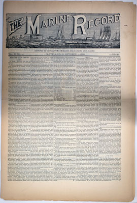 Marine Record (Cleveland, OH), October 18, 1888