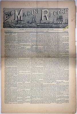 Marine Record (Cleveland, OH), November 8, 1888