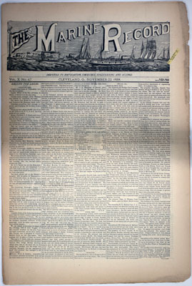 Marine Record (Cleveland, OH), November 22, 1888