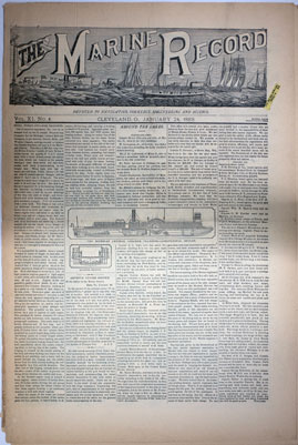 Marine Record (Cleveland, OH), January 24, 1889