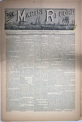 Marine Record (Cleveland, OH), February 7, 1889