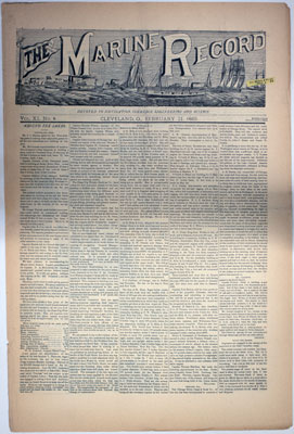 Marine Record (Cleveland, OH), February 21, 1889