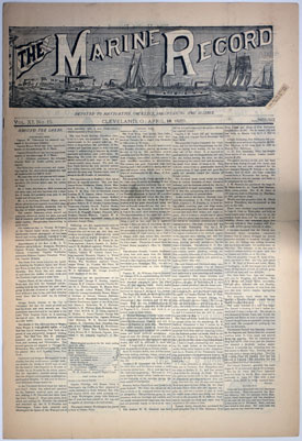 Marine Record (Cleveland, OH), April 18, 1889