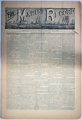 Marine Record (Cleveland, OH), May 2, 1889