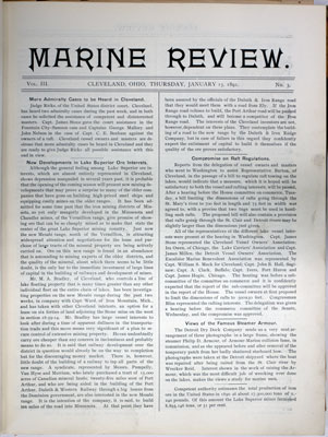 Marine Review (Cleveland, OH), 15 Jan 1891