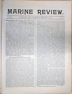 Marine Review (Cleveland, OH), 26 Feb 1891