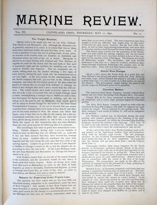 Marine Review (Cleveland, OH), 21 May 1891