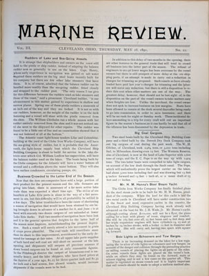 Marine Review (Cleveland, OH), 28 May 1891