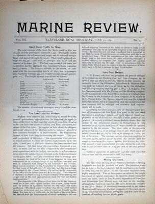 Marine Review (Cleveland, OH), 11 Jun 1891