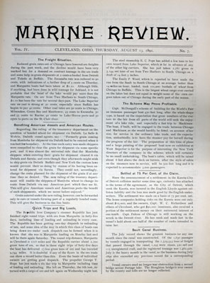 Marine Review (Cleveland, OH), 13 Aug 1891