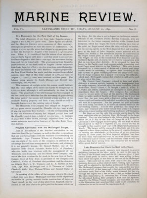 Marine Review (Cleveland, OH), 20 Aug 1891