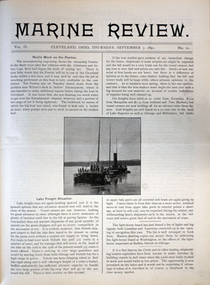 Marine Review (Cleveland, OH), 3 Sep 1891