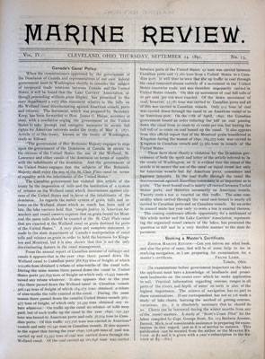 Marine Review (Cleveland, OH), 24 Sep 1891