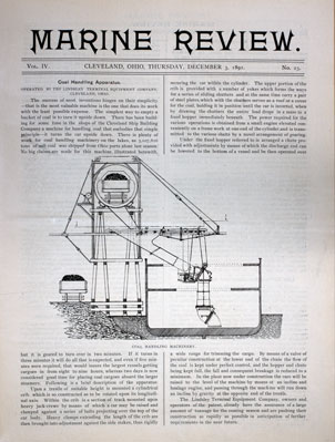 Marine Review (Cleveland, OH), 3 Dec 1891