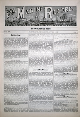 Marine Record (Cleveland, OH), 21 Jan 1892