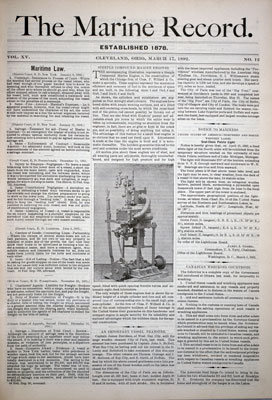 Marine Record (Cleveland, OH), 17 Mar 1892