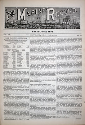 Marine Record (Cleveland, OH), 9 Jun 1892