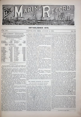 Marine Record (Cleveland, OH), 4 Aug 1892