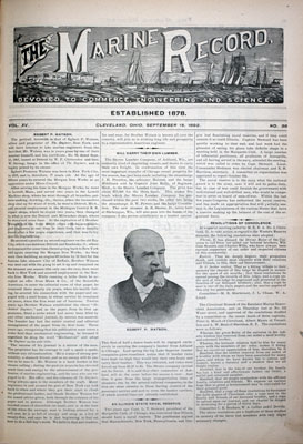 Marine Record (Cleveland, OH), 15 Sep 1892