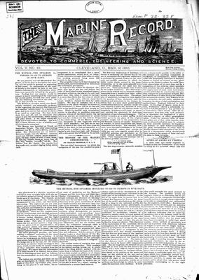 Marine Record (Cleveland, OH), March 10, 1883