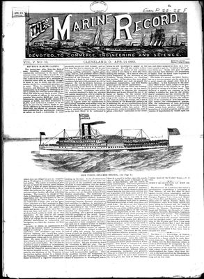 Marine Record (Cleveland, OH), April 21, 1883