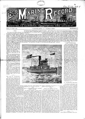 Marine Record (Cleveland, OH), June 9, 1883