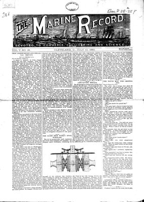 Marine Record (Cleveland, OH), July 12, 1883