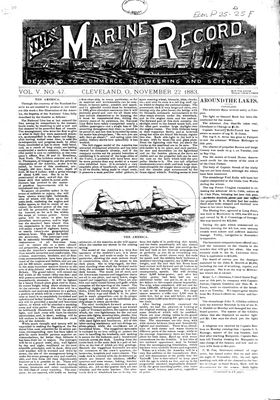 Marine Record (Cleveland, OH), November 22, 1883