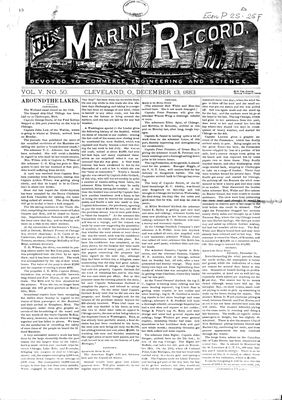 Marine Record (Cleveland, OH), December 13, 1883