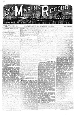 Marine Record (Cleveland, OH), March 13, 1884