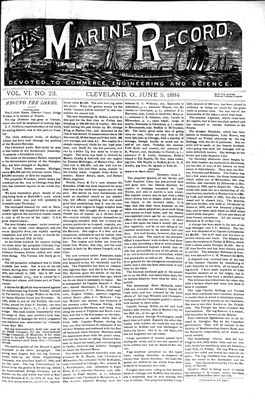 Marine Record (Cleveland, OH), June 5, 1884