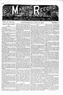 Marine Record (Cleveland, OH), June 19, 1884