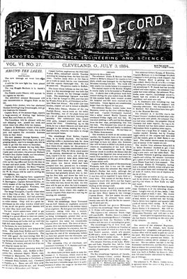 Marine Record (Cleveland, OH), July 3, 1884