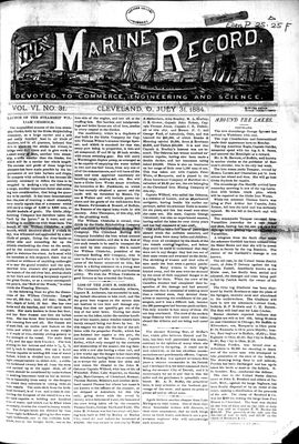 Marine Record (Cleveland, OH), July 31, 1884