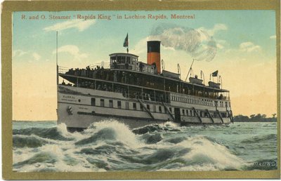 R. and O. Steamer &quot;Rapids King&quot; in Lachine Rapids, Montreal