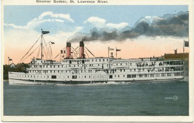 Steamer Quebec, St. Lawrence River