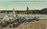 R. and O. Steamer landing passengers at Chicoutimi, Que., Saguenay River