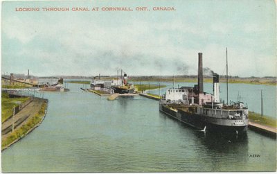 Locking through Canal at Cornwall, Ont., Canada