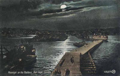 Moonlight on the Harbour, Port Hope, Canada