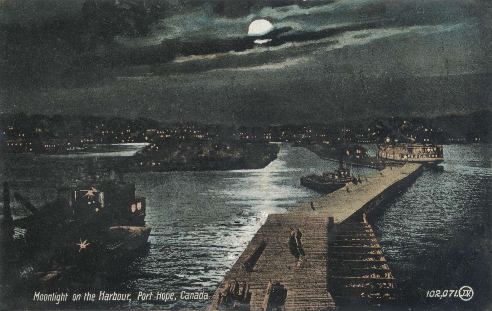 Moonlight on the Harbour, Port Hope, Canada