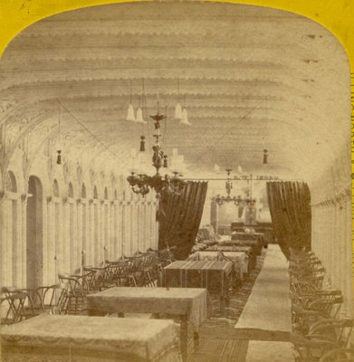 Main saloon of a steamboat