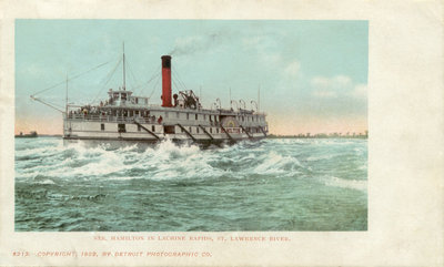 str Hamilton in Lachine Rapids, St. Lawrence River