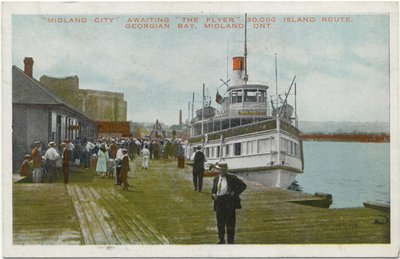 &quot;Midland City&quot; awaiting &quot;The Flyer&quot; 30,000 Island Route, Georgian Bay, Midland, Ont.