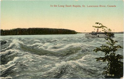 In the Long Sault Rapids, St. Lawrence River, Canada