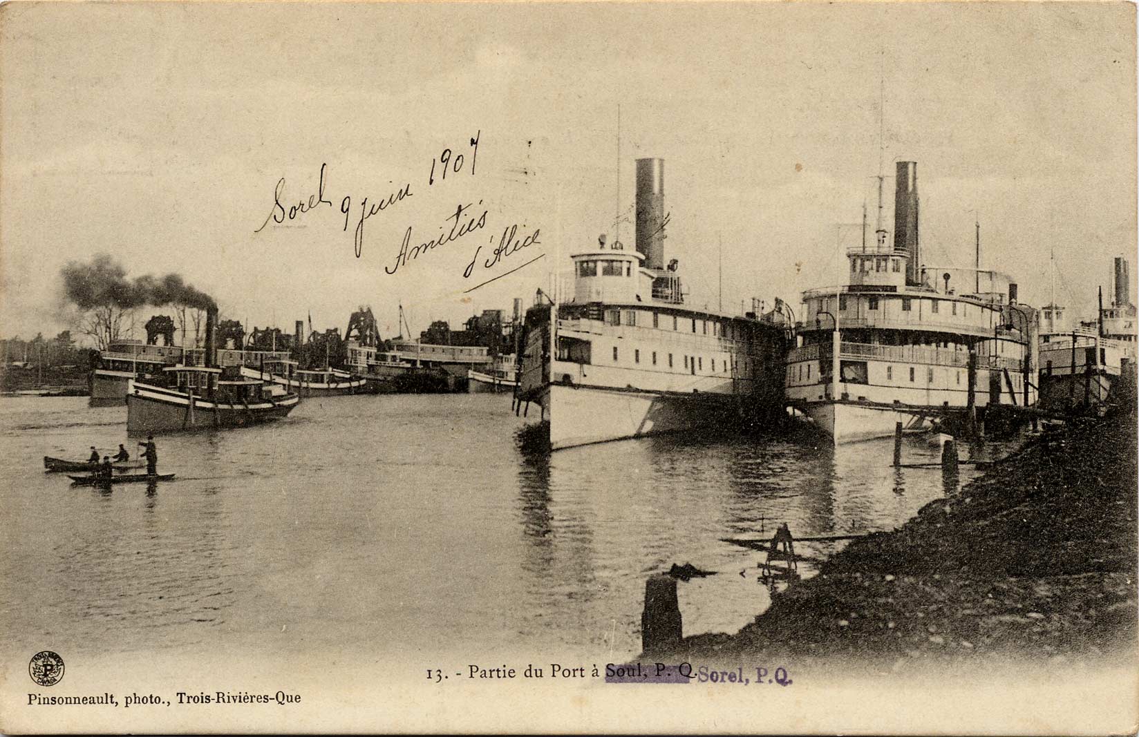 Partie Du Port A Sorel P Q Maritime History Of The Great Lakes