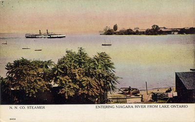 N. N. Co.. Steamer. entering Niagara River From Lake Ontario