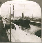 Greatest Canal Traffic in the World -- Busy Scene in the Ship Canal, Sault Ste. Marie, Mich.