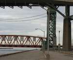 Burlington Canal with the old lighthouse and bridges