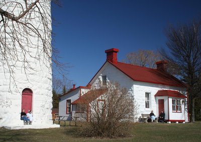 Lighthouse and lightkeeper's house at Point Clark, Lake Huron